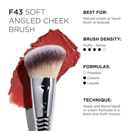 Vista 3 de Sigma Beauty F43 - Cepillo para mejillas en ángulo suave, brocha para rubor