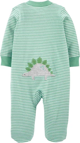 Vista 2 de Simple Joys by Carter's Baby Boys' 2-Pack 2-Way Zip Cotton Footed Sleep and Play