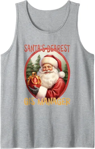 Vista 7 de GIS Manager Christmas Holiday Love Xmas Tank Top Negro