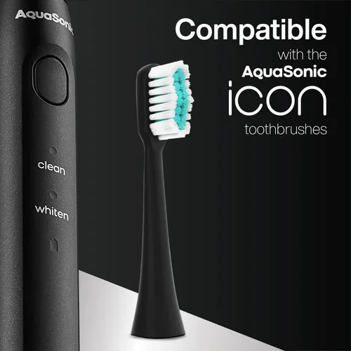 Vista 5 de AquaSonic Cabezales de cepillo de repuesto originales Icon Aceptado por ADA Compatible con AquaSonic Icon Cepillo de dientes 6 cabezales