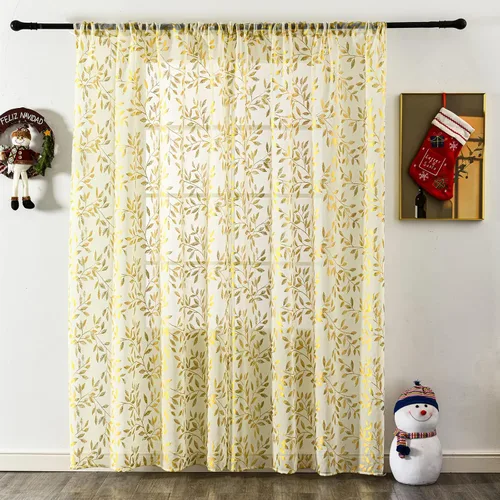 Vista 16 de Deeprove Cortinas traslúcidas color aguamarina y dorado de 63 pulgadas de largo, 2 paneles para decoración de dormitorio, cocina, decoración