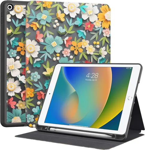 Vista 14 de Supveco Funda para iPad de 9ª/8ª/7ª Generación 10.2 pulgadas (Modelo 2021/2020/2019) con Soporte para Lápiz, Funda Folio Premium con Soporte