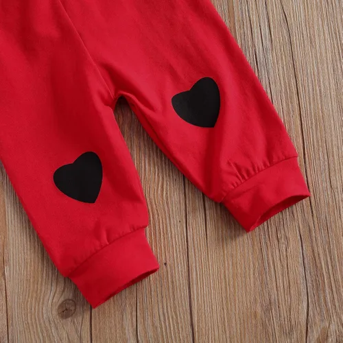 Vista 6 de Kuriozud Conjunto de ropa de 3 piezas para el día de San Valentín Baby My First Valentine's Day