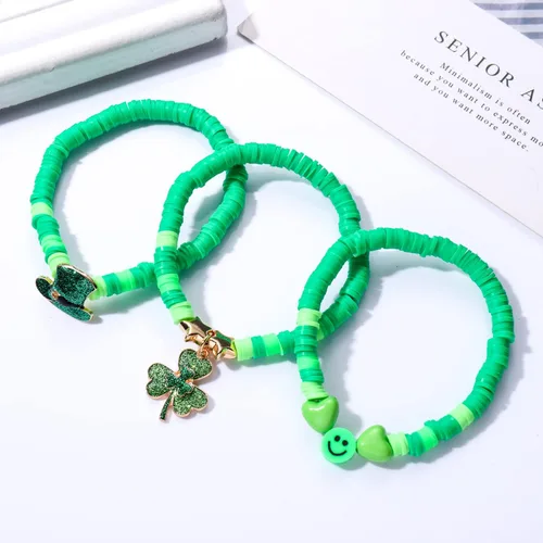 Vista 193 de Surfer Heishi - Pulseras apilables para mujer, apilables, de vinilo arcoíris, disco de arcilla, pulseras elásticas para la amistad, joyería bohemia