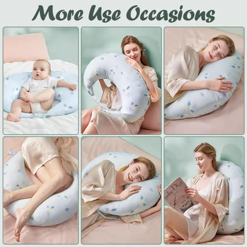 Vista 3 de Funda de almohada de lactancia personalizada con patrón de automóvil, funda de almohada para lactancia materna para biberón o lactancia materna