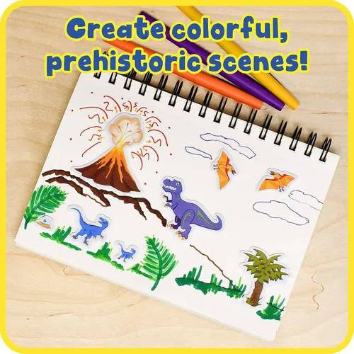 Vista 5 de READY 2 LEARN Calcomanías de espuma – Dinosaurios – Paquete de 152 – Calcomanías autoadhesivas para niños – Calcomanías de dinosaurio hinchadas 3D