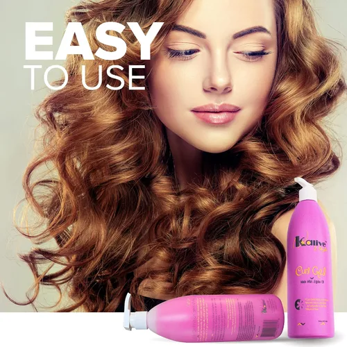 Vista 4 de KALIVE - Gel de rizos de 16 onzas para cabello rizado, define todo tipo de cabello, rizos, ondas, texturas naturales o permanentes para mujeres
