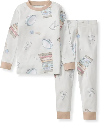 Vista 7 de Burt's Bees Baby Pijama de algodón orgánico para niños, conjunto de pijama Paquete de 1 temporada de Apple