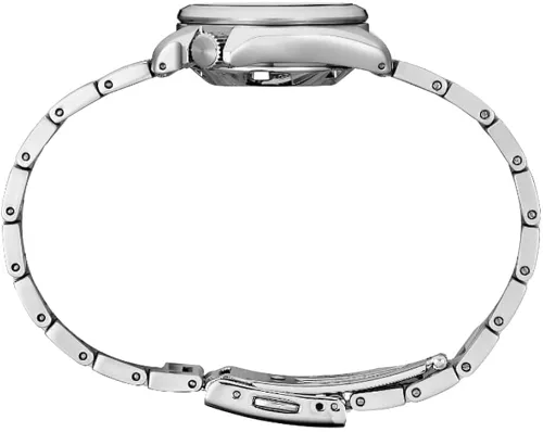 Vista 2 de SEIKO Reloj automático de acero inoxidable plateado con esfera azul para hombre, Negro -, Moderno