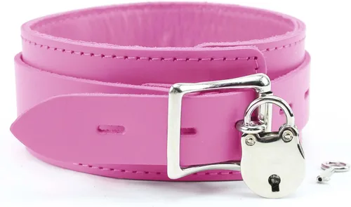 Vista 7 de Atlas Collar de piel de cordero Latigo Collar de cuero hecho a mano (pequeño, negro)