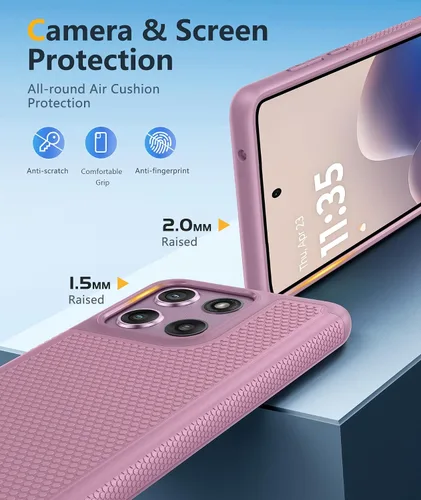 Vista 775 de FNTCASE Funda para iPhone 17 Pro: Fundas delgadas translúcidas de color azul claro compatibles con MagSafe, protección completa de la cámara