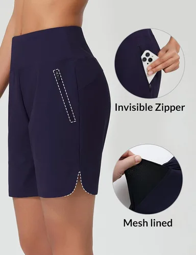 Vista 20 de baleaf Traje de baño de cintura alta de 3, 5, 7, 9 pulgadas, para mujer, de secado rápido, con bolsillos