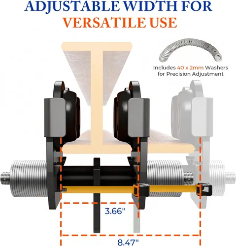 Vista 2 de I Beam Trolley 3 Ton Manual Ajustable