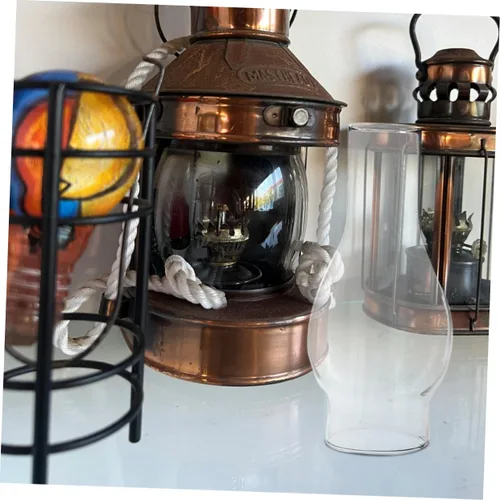 Vista 6 de DOITOOL Lámpara de queroseno Pantalla de vidrio Cubierta de luz colgante de vidrio Lámpara de chimenea de vidrio Lámpara de aceite Chimenea