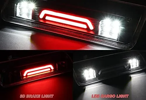 Vista 5 de Repuesto para Ford F150 F-150 2004 - 2008 / 2004 - 2008 Ford Lobo / Lincoln Mark LT rojo/blanco LED humo lente alta montaje tercera luz de freno