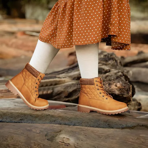 Vista 6 de Adokoo Botas para mujer, impermeables, para otoño e invierno, botas de combate negras para nieve, con cordones, antideslizantes, para senderismo