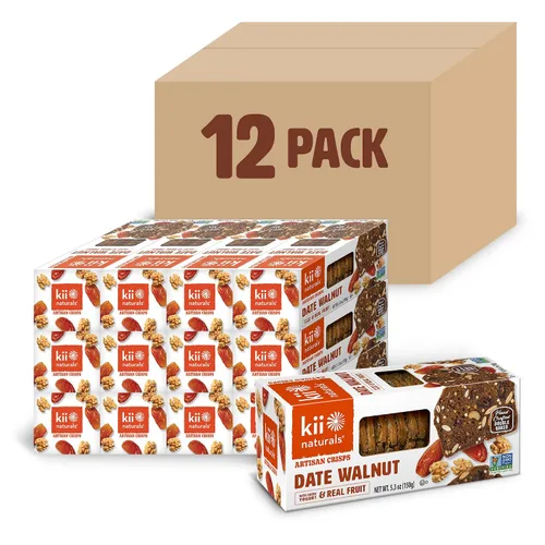 Vista 14 de Kii Naturals Tostadas artesanales, galletas tipo cracker para snacks saludables para queso, carnes, untables, tabla de charcutería - sin OMG