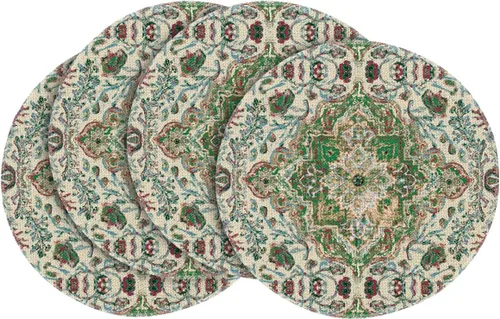 Vista 15 de Artoid Mode Juego de 4 manteles individuales estilo boho de plata, 30x46 cm rústicos de estilo granja para decoración mágica de mesa de otoño