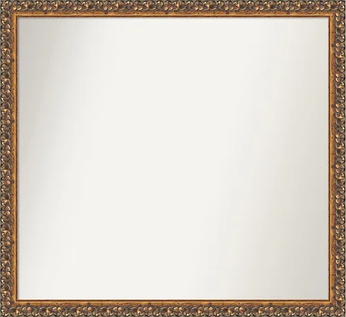 Vista 124 de Amanti Art Espejo de baño de bronce para sobre fregadero, 29 x 19 pulgadas, espejo rectangular de bronce antiguo, marco de madera tradicional