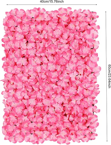 Vista 5 de Arreglo de flores artificiales para decoración de paredes; paneles decorativos con hortensias artificiales para el hogar, fiestas, bodas, Navidad