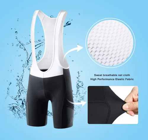 Vista 5 de Santic Pantalones cortos de ciclismo para hombre, acolchado 4D, transpirable, para ciclismo de carretera, ciclismo, ciclismo, ciclismo, gel de viaje