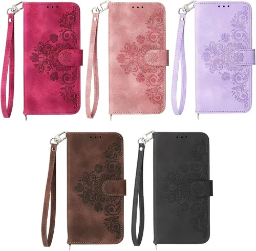 Vista 7 de Funda tipo cartera para Vivo V25/Vivo V25e, funda de piel sintética antideslizante para Vivo V25/Vivo V25e, funda de piel sintética antideslizante