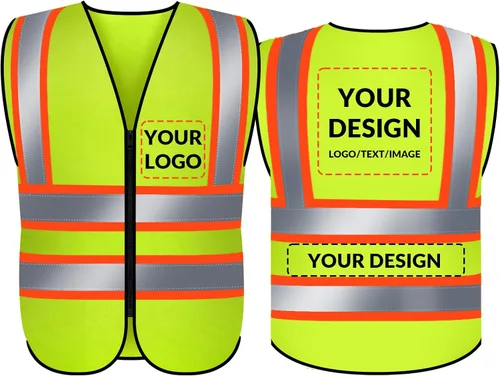 Vista 46 de BeautyWill Chaleco de seguridad personalizado con logotipo Clase 2 Chaleco reflectante de alta visibilidad Chaleco de trabajo protector