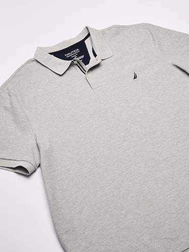 Vista 3 de Nautica playera polo clásica de mangas cortas, color sólido, para hombre