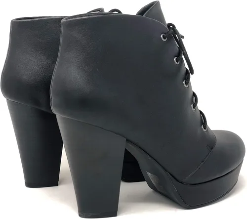 Vista 4 de Soda Botines de tobillo con plataforma y cordones para mujer