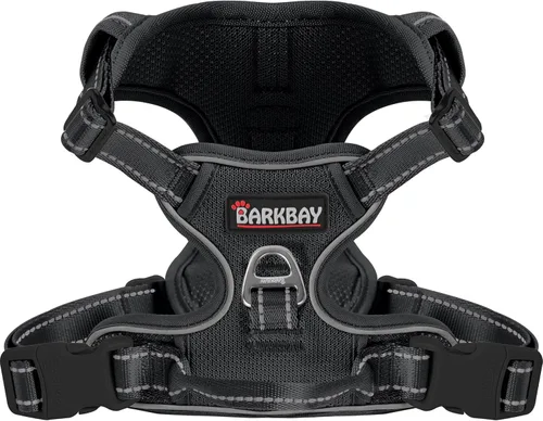 Vista 27 de BARKBAY Arnés para perro sin tirones para perros pequeños, ajustable, reflectante, cómodo, sin estrangulamiento, resistente, perfecto