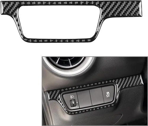 Vista 3 de Panel de control de faros delanteros para el interior del automóvil, adhesivo decorativo de fibra de carbono para Kia Forte Cerato K3 2019 2020 2021