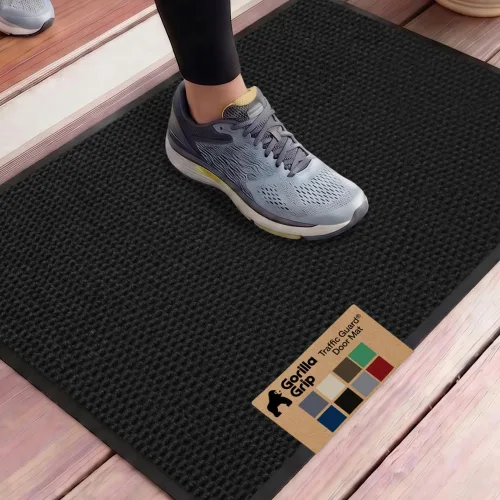 Vista 78 de GORILLA GRIP Traffic Guard - Tapete resistente para interiores y exteriores Negro