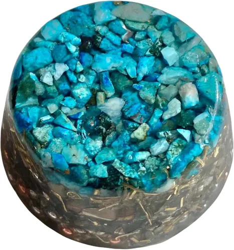 Vista 15 de Generador de orgón Buster de un solo cristal de ojo de tigre Acumulador de energía ¡Herramienta de regalo perfecta! ¡Orgonita muchos ingredientes