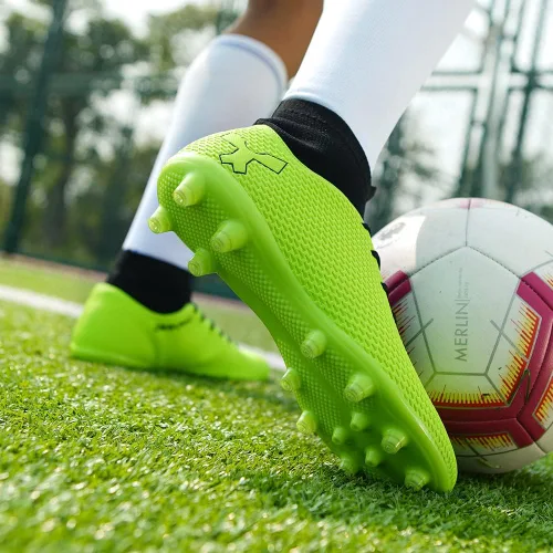 Vista 7 de Botas de fútbol para hombre con tacos de fútbol para hombres y niños grandes, zapatos de punta alta para jóvenes, entrenamiento profesional