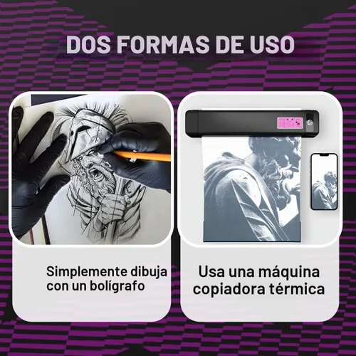 Vista 5 de OZER - Papel de transferencia para tatuajes tamaño A4 x 100 hojas OZER M Papel de Transferencia
