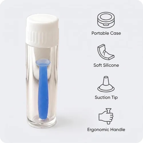 Vista 3 de Herramienta de silicona suave para lentes de contacto, práctico removedor de émbolo para lentes suaves y duras, accesorio multiusos, herramienta