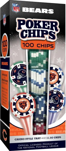 Vista 15 de Masterpieces Casino - NFL Buffalo Bills - Juego de fichas de póquer de alta calidad de 100 piezas con bandeja