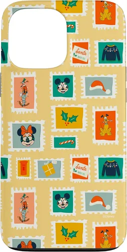 Vista 24 de iPhone 16 Disney Mickey & Minnie Mouse Holiday Christmas Santa Stamps Case