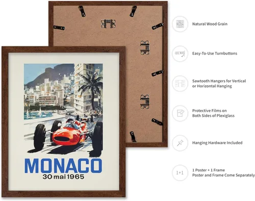 Vista 2 de Monem Art - Póster vintage de carreras de autos, impresión retro de carreras de automóviles, regalo para conductor, entusiasta de los autos