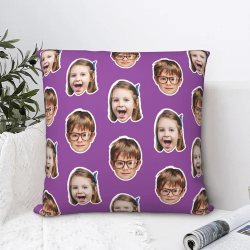 Vista 6 de Funda de almohada personalizada con nombre de foto, regalos personalizados para mamá, papá, hombres, mujeres, él, ella, fundas de cojín