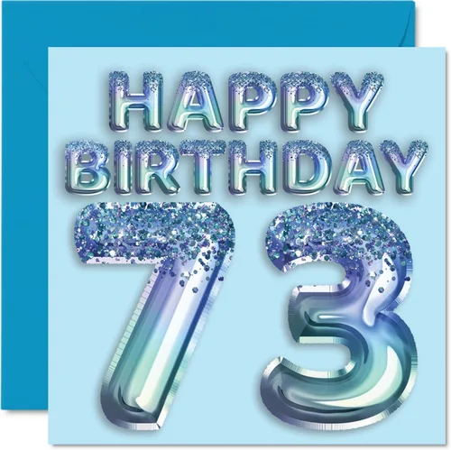 Vista 170 de Stuff4 Tarjeta de primer cumpleaños para niños, globo de fiesta con purpurina azul, tarjetas de feliz cumpleaños para niño de 1 año, nieto, hijo, 57