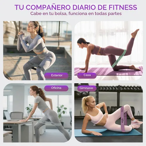 Vista 7 de WSAKOUE Fabric Resistance Bands for Working Out – 5 Booty Bands for Women & Men, Exercise Workout Bands for Legs, HIPS & Glutes – Ideal for Home