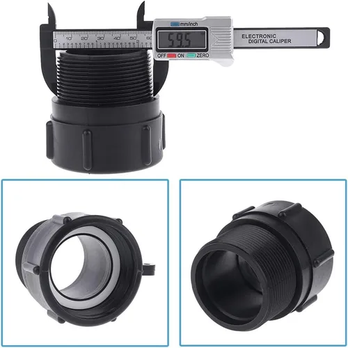 Vista 4 de S60x6 Female Buttress x 2" Male IBC-Tank Adapter Water Hose Adapter Garden Hose Connector IBC-Tank for Replacement