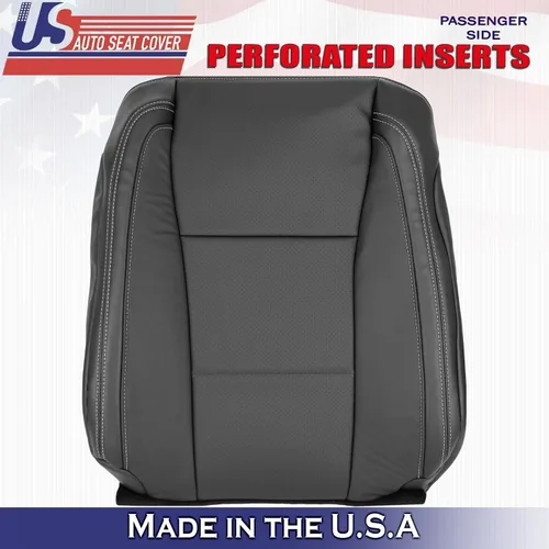 Vista 2 de U.S.AutoSeatCover 2015 para Ford F150 Lariat Driver & Passenger Top Perf Fundas de asiento de cuero negro