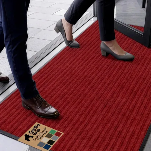 Vista 13 de GORILLA GRIP Traffic Guard - Tapete resistente para interiores y exteriores Negro