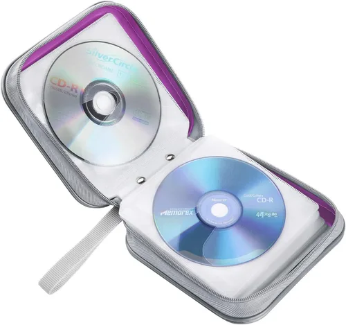 Vista 5 de Siveit Funda para CD, capacidad para 40 unidades, para CD/DVD, cartera, de plástico duro, DVD, carpetas de almacenamiento para automóvil, hogar