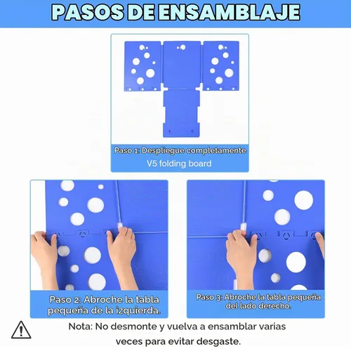Vista 8 de BoxLegend V5 - Carpeta plegable para camisas, carpeta de ropa, fácil y rápido de plegar, asistente de lavandería para carpetas de lavandería Azul