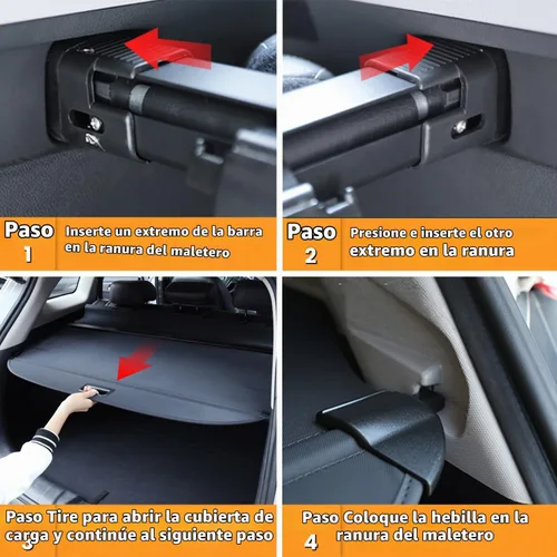 Vista 7 de Cubierta de carga para maletero para Chevy Chevrolet Equinox GMC Terrain 2018 2019 2020 2021 2022 2023 2024 2025 Cubierta retráctil para maletero