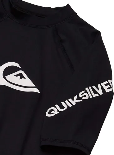 Vista 2 de Quiksilver Camiseta de surf de manga corta para niños, Negro