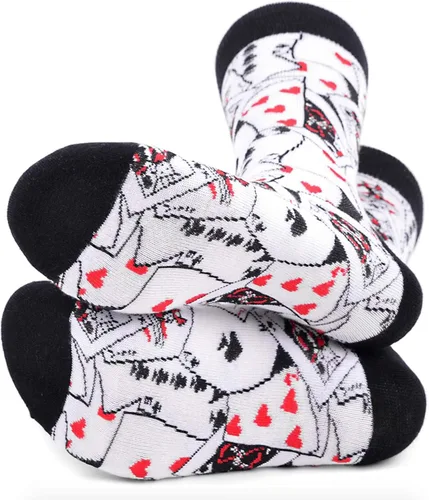 Vista 2 de Urban Peacock Calcetines de vestir divertidos para hombre, múltiples patrones, temas de música, beber y jugar